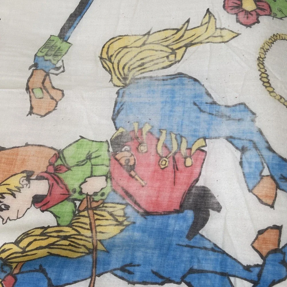 Cannon Western Cowboy Cowgirl Bar B Ranch Farm Rodeo Twin Size Sheet Set 1960's